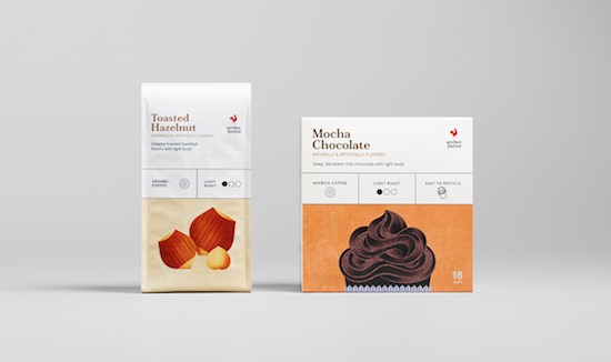 packaging de café diseño gráfico envasado